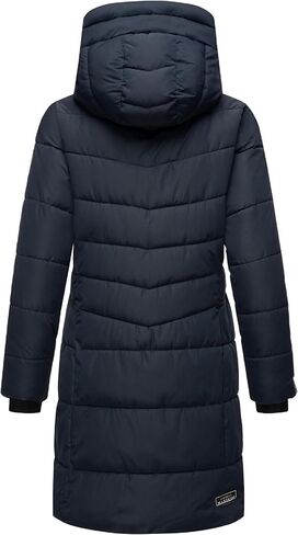 معطف شتوي دافئ من ماريكو للنساء | سترة مبطنة بغطاء للرأس | عزل نباتي | طول الفخذ | ناتسوكو السادس عشر XS-3XL in Kuwait