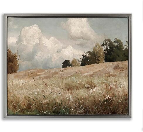 Stupell Industries Classic Nature Field Landscape Floating Framed Wall Art, Design by Lettered and Lined in Kuwait