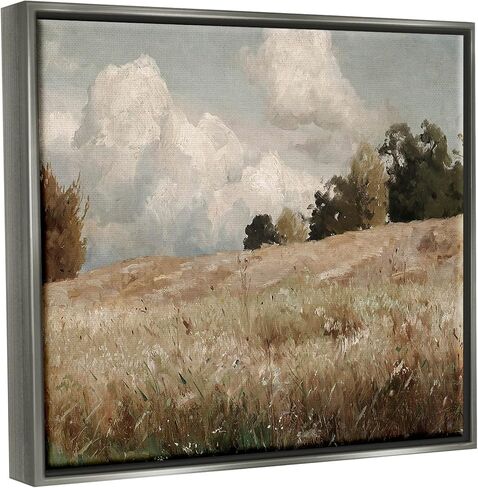 Stupell Industries Classic Nature Field Landscape Floating Framed Wall Art, Design by Lettered and Lined in Kuwait