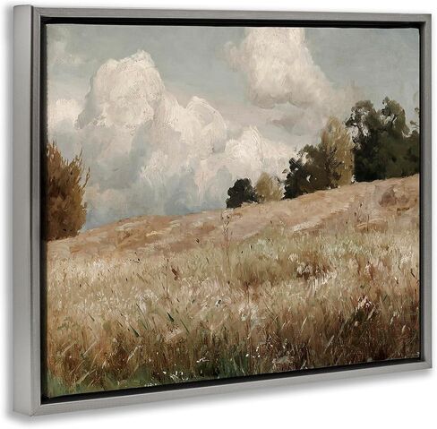 Stupell Industries Classic Nature Field Landscape Floating Framed Wall Art, Design by Lettered and Lined in Kuwait