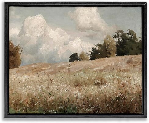 Stupell Industries Classic Nature Field Landscape Floating Framed Wall Art, Design by Lettered and Lined in Kuwait