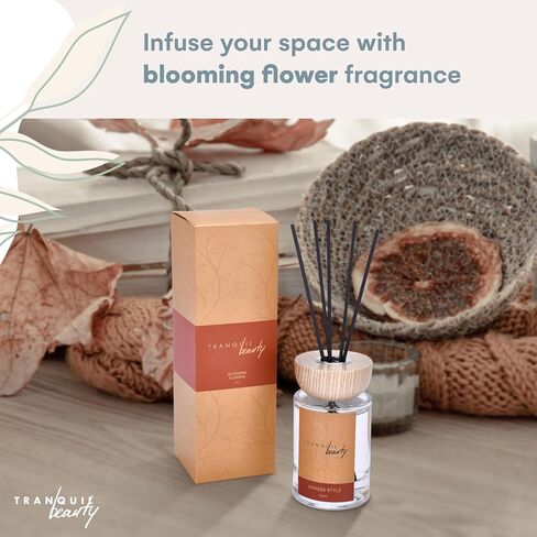 Tranquil Beauty Zen Tea Scented Reed Diffusers for Home - Fragrance Scent Sticks - Diffuser Oil Set for Home and Office Decor Long Lasting - Scent Sticks in Oil - Bathroom Scent Diffuser in Saudi Arabia