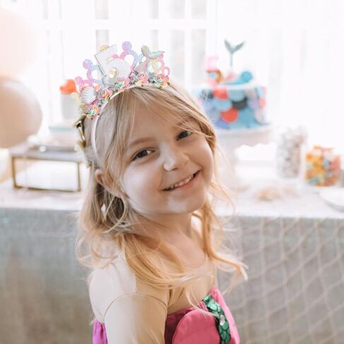 Mermaid Birthday Crown Tiara - Mermaid 2nd Birthday Alice Crown Headband. in Kuwait