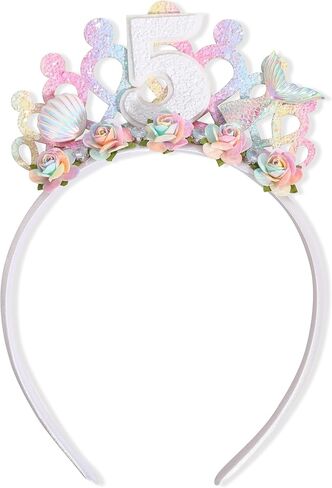 Mermaid Birthday Crown Tiara - Mermaid 2nd Birthday Alice Crown Headband. in Kuwait