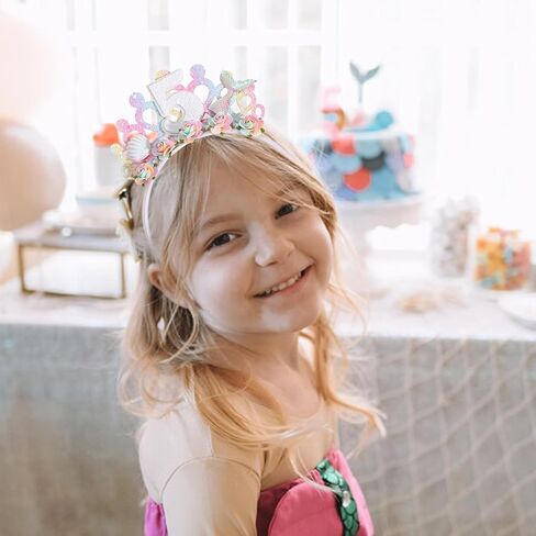 Mermaid Birthday Crown Tiara - Mermaid 2nd Birthday Alice Crown Headband. in Kuwait