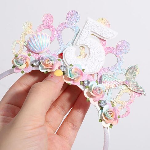 Mermaid Birthday Crown Tiara - Mermaid 2nd Birthday Alice Crown Headband. in Kuwait