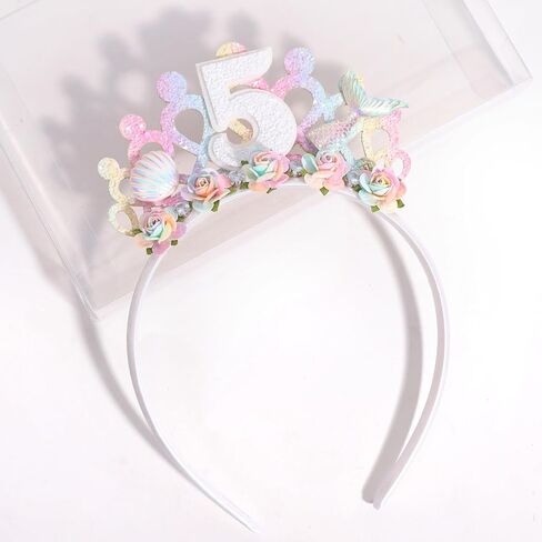 Mermaid Birthday Crown Tiara - Mermaid 2nd Birthday Alice Crown Headband. in Kuwait