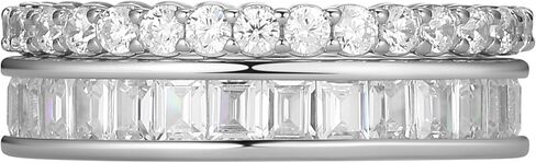 Amazon Essentials Cubic Zirconia Stackable 2-Ring Set in Sterling Silver in Saudi Arabia