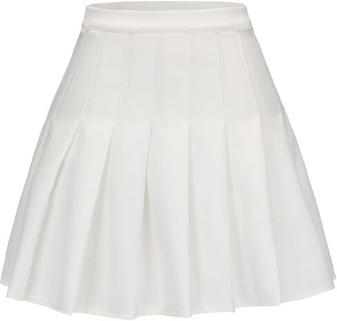 Women's Pleated Mini Skirt A-Line High Waist School Uniform Cheerleader Skirt in Saudi Arabia