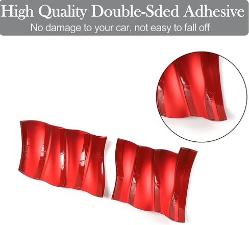 PIUGILH Car Fuel Engine Trim Covers Fit for C6 Corvette 2005-2013 Accessories, Aluminum Alloy Car Fuel Engine Middle Covers Protection Cover Plate, 2Pcs(Red) in Saudi Arabia