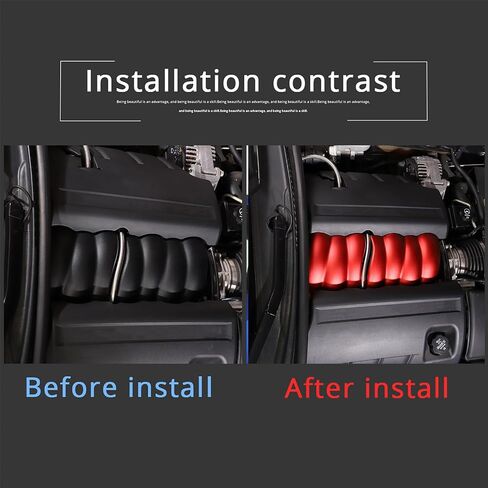 PIUGILH Car Fuel Engine Trim Covers Fit for C6 Corvette 2005-2013 Accessories, Aluminum Alloy Car Fuel Engine Middle Covers Protection Cover Plate, 2Pcs(Red) in Saudi Arabia