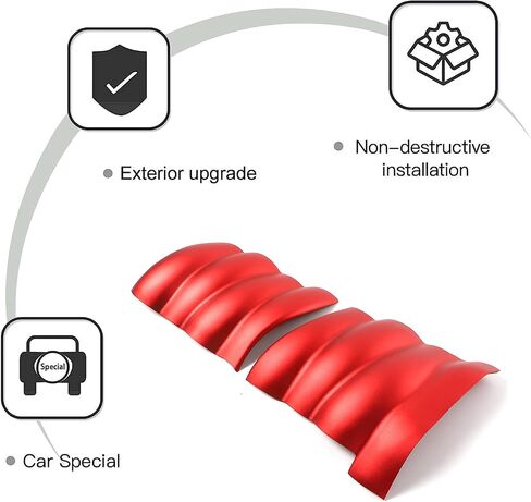 PIUGILH Car Fuel Engine Trim Covers Fit for C6 Corvette 2005-2013 Accessories, Aluminum Alloy Car Fuel Engine Middle Covers Protection Cover Plate, 2Pcs(Red) in Saudi Arabia