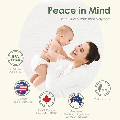 Maymom 2nd Generation Pump Valves with Pull Tab for Spectra S1, S2 and 9 Pumps and Compatible with Avent Comfort Electric Breast Pump; (4 pc) in Saudi Arabia
