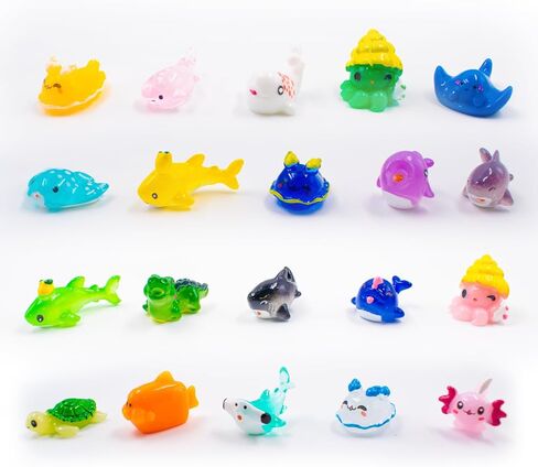40 قطعة من حيوانات الراتنج المحيط الصغيرة، تماثيل الحيوانات البحرية المصغرة، تماثيل صغيرة للمناظر الطبيعية لحوض السمك، ديكورات بيت الدمى لخزان الأسماك DIY، ملحقات الحديقة الصغيرة in Kuwait