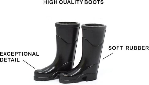 Miniature Wellington Boots, Miniature Rain Boots, Muddy Wellies, Doll House Shoes, Mini Doll Boot, for Dollhouse Fairy Garden Mini House Decoration (1 Pair) in Saudi Arabia