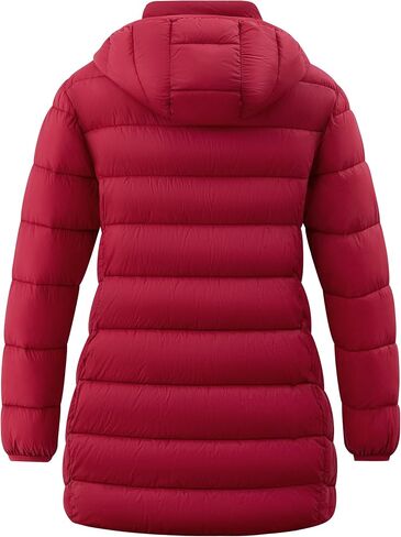 wantdo Women's Plus Size Puffer Coat Packable Lightweight Long Winter Coats with Hood in Saudi Arabia