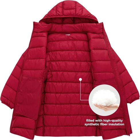 wantdo Women's Plus Size Puffer Coat Packable Lightweight Long Winter Coats with Hood in Saudi Arabia