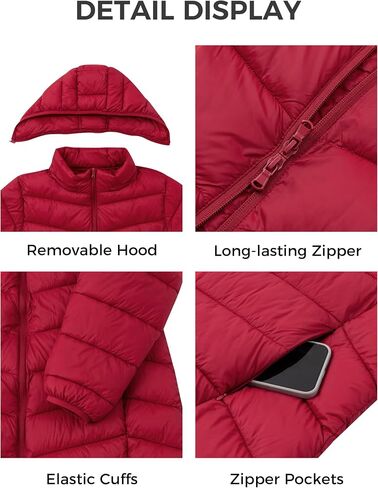 wantdo Women's Plus Size Puffer Coat Packable Lightweight Long Winter Coats with Hood in Saudi Arabia