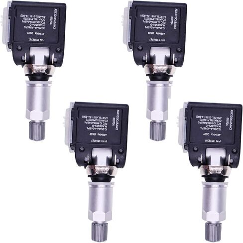 مستشعر ضغط الإطارات TPMS 4 قطع 13598787 13516165 متوافق مع جنرال موتورز شيفروليه سيلفرادو بويك تشيفي كامارو كاديلاك سييرا ATS CTS 433Mhz 2014-2019 in Saudi Arabia