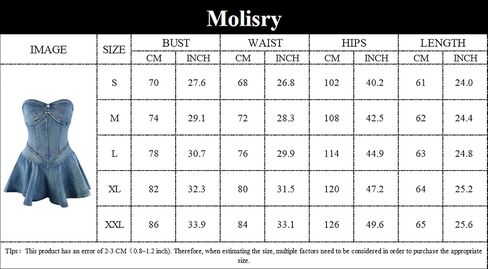 Molisry Women's Summer Tube Top Denim Dress Off Shoulder Sleeveless Sexy Cute Ruffle Pleated Jean Mini Dress Clubwear in Kuwait