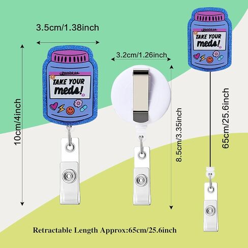 5 قطعة لطيف مضحك ممرضة شارة بكرة معرف شارة حامل قابل للسحب كليب بكرات مدرسة التمريض طبيب حامل شارة بكرات (5 قطعة-7) in Kuwait
