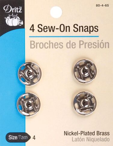 Dritz Sew-On Snaps Nickel Size 4 in Saudi Arabia