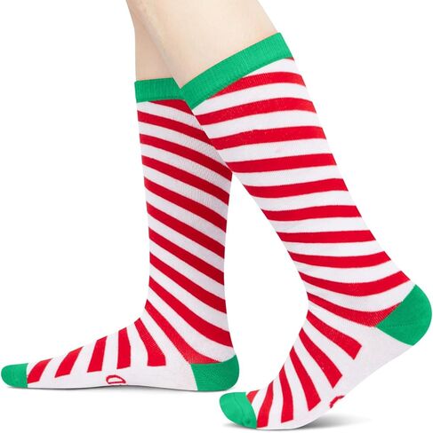 HAPPYPOP Candy Cane Socks Christmas Gifts - Christmas Socks Kids Boys Girls, Xmas Gifts Stocking Stuffers for Teens in Saudi Arabia