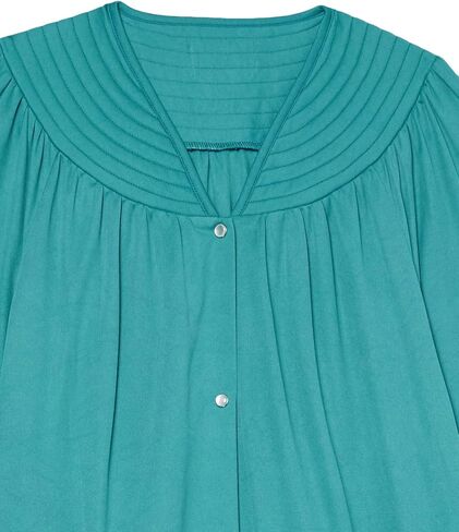 AmeriMark Women Calf-Length Snap Front Duster Bathrobe – Plush Loose-Fitting Housecoat Full Coverage Bath Robe Patch Pockets in Kuwait