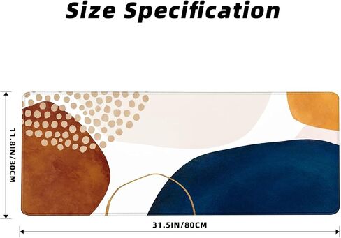 FLY SPRAY® Gaming Mouse Pad for Desk,Large Boho Mousepad Laptop,Cute Modern Abstract Mouse Mat,Long XXL Waterproof Keyboard Pads,Big Non-Slip Mousepads for Game Office Home（31.5 x 11.9 in） in Saudi Arabia
