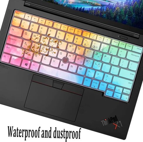 Keyboard Cover for 2023 2022 Lenovo ThinkPad T14 T14s L14 P14 (Gen 3/Gen 4), Thinkpad x1 Carbon Gen 11/10, Thinkpad E14 Gen 5, ThinkPad X1 Yoga Gen 8/7, 14 Inch Laptop Thinkpad Keyboard Skin -Clear in Saudi Arabia