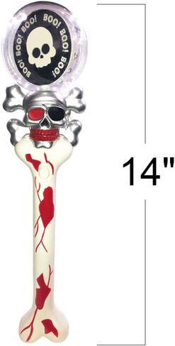 ArtCreativity Light Up Spinning Skull Wand, 14 Inch LED Spin Toy for Kids, Batteries Included, Great Halloween Toy for Kids Gift Idea for Boys and Girls, Pirate Birthday Party Favor, Carnival Prize in Saudi Arabia
