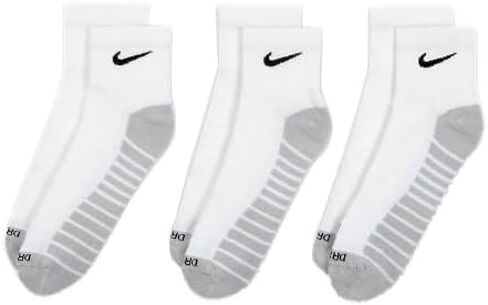 جوارب Nike Everyday Max المبطنة للتدريب بدون عرض (as1، alpha، x_l، عادي، عادي، أبيض/هيذر/أسود، X-Large) in Saudi Arabia