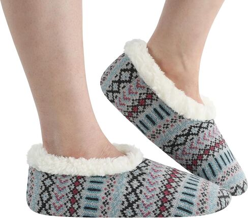 Snoozies Women’s Nordic Cozy Sherpa Fleece Non Skid Slipper Socks in Kuwait