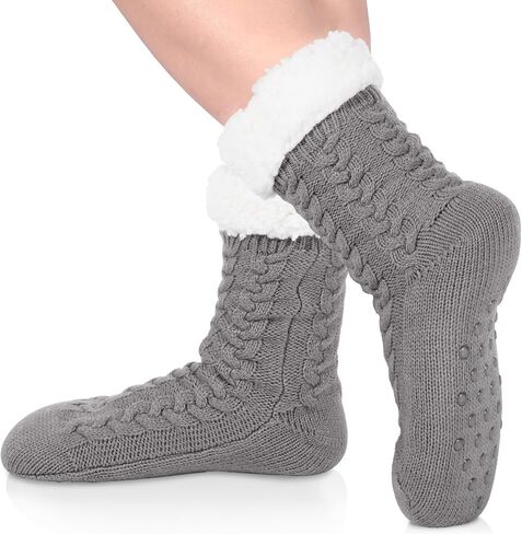 Moon Wood Slipper Socks Cozy Fuzzy Socks for Women Non Slip Cabin Socks Fluffy Warm Winter Socks Home Socks in Saudi Arabia