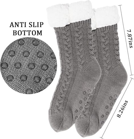 Moon Wood Slipper Socks Cozy Fuzzy Socks for Women Non Slip Cabin Socks Fluffy Warm Winter Socks Home Socks in Saudi Arabia