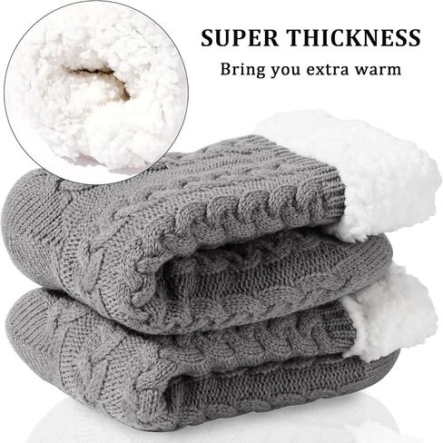 Moon Wood Slipper Socks Cozy Fuzzy Socks for Women Non Slip Cabin Socks Fluffy Warm Winter Socks Home Socks in Saudi Arabia