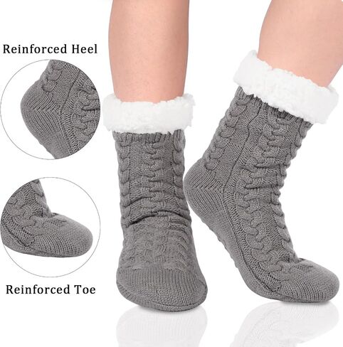 Moon Wood Slipper Socks Cozy Fuzzy Socks for Women Non Slip Cabin Socks Fluffy Warm Winter Socks Home Socks in Saudi Arabia