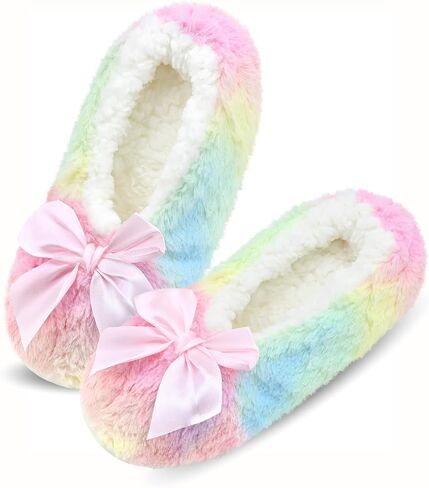Keyela Womens Cozy&Warm Slipper Socks with Grippers-House Socks in Kuwait