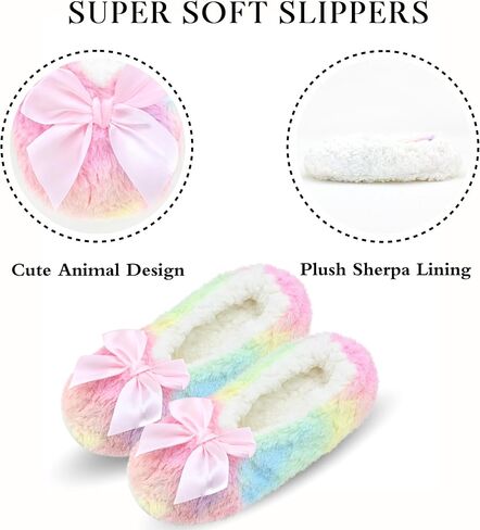 Keyela Womens Cozy&Warm Slipper Socks with Grippers-House Socks in Kuwait