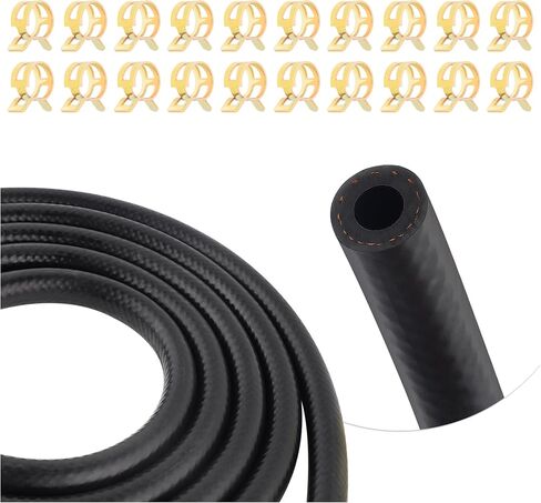 5/16 inch Fuel Line Hose Upgrade 300PSI with 20PCS Fuel Line Clamps,Multipurpose 10Ft Fuel Lines for Transporting Fuel/Diesel/E85,Universal Fuel Line Kit for Car SUV Truck in Kuwait