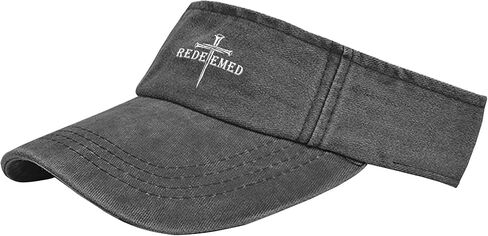 Redeemed, Cross Nails, Faith, Christian Cross, Cap Sun Visor Hat for Teens Golf Hat Reversible in Saudi Arabia