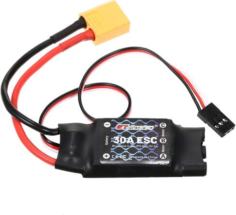 GoolRC 2-4S 30A وحدة تحكم في سرعة المحرك ESC بدون فرشاة وجهاز تحكم عن بعد BEC ESC للطائرات ذات الجناح الثابت 450 V2 قارب هليكوبتر FPV F450 طائرة رباعية صغيرة بدون قابس in Saudi Arabia