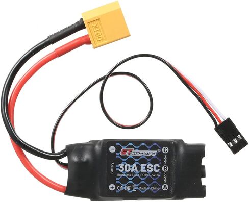 GoolRC 2-4S 30A وحدة تحكم في سرعة المحرك ESC بدون فرشاة وجهاز تحكم عن بعد BEC ESC للطائرات ذات الجناح الثابت 450 V2 قارب هليكوبتر FPV F450 طائرة رباعية صغيرة بدون قابس in Saudi Arabia
