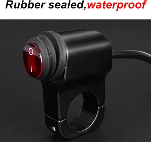 مفتاح المصباح الأمامي للنحلة الخفيفة، مفتاح تشغيل/إيقاف المصباح الأمامي المقاوم للماء من الألومنيوم ZANGOMB مع إضاءة خلفية حمراء لملحقات Surron Segway، أسود in Kuwait