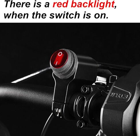 مفتاح المصباح الأمامي للنحلة الخفيفة، مفتاح تشغيل/إيقاف المصباح الأمامي المقاوم للماء من الألومنيوم ZANGOMB مع إضاءة خلفية حمراء لملحقات Surron Segway، أسود in Kuwait