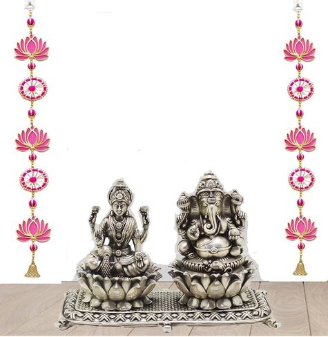 Handmade Lotus Wall & Door Hangings (Pack of 4) - Home Decoration | Pooja Decor | Diwali Decor | Wedding and All Festival Decor | (Size - 3 Ft / 36 Inches) in Saudi Arabia