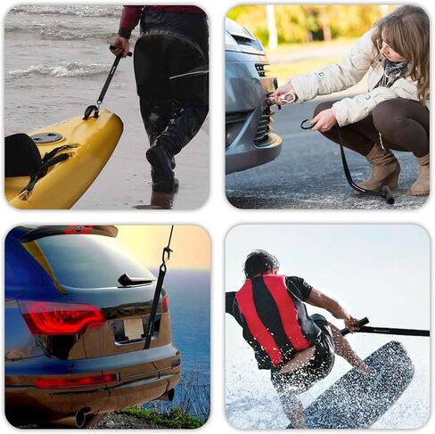 Quick Hood Loops,4 Pack Trunk Anchor Kayak Tie Downs with S-Hooks Straps Boat Trailer Tie-Downs for Secure Canoe Boat Jeep in Saudi Arabia