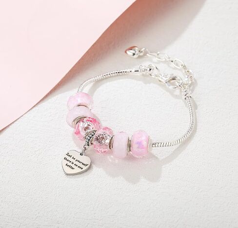 Taylor Inspiration Quotes Bracelets, Inspired by Taylor Gifts For Fans, Pink Beads Bracelet, Birthday Gifts for Women in Saudi Arabia