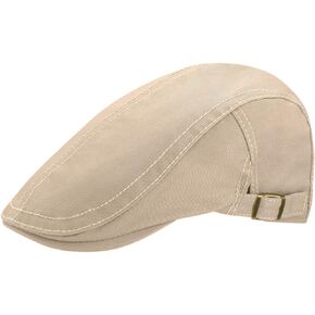 FALETO Newsboy Hats for Men Flat Cap Cotton Adjustable Breathable Irish Cabbie Ivy Driving Hunting Hat