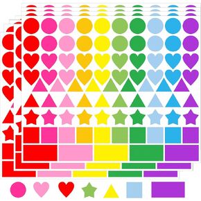 1260 PCS Colored Dot Stickers,3/4" Colored Circle Stickers,10 Color Style Sticky Dots,Garage Sale Price Stickers,Round Color Coding Dot Labels Circle Labels in Kuwait